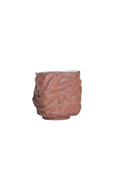 Keraclay Hand-carved Cup In Brown