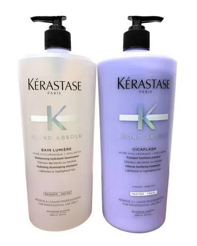 Kerastase 34oz Bain Lumiere, Hydrating Illuminating Shampoo & Conditioner