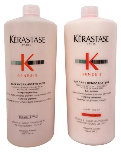 Kerastase Kérastase 34oz Duo Genesis Bain Hydra Fortifiant Shampoo & Conditioner In Transparent