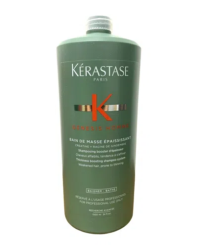 Kerastase 34oz Genesis Homme Bain De Masse Epaississant In Transparent
