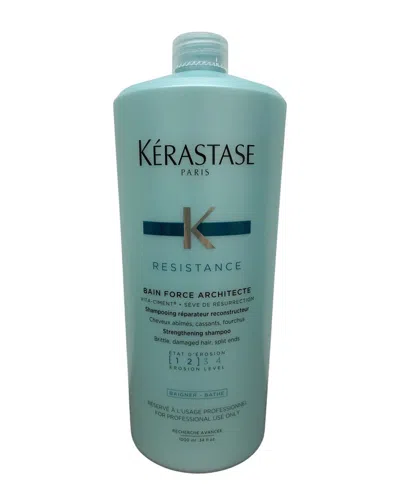 Kerastase 34oz Resistance Bain De Force Architecte Reconstructing Shampoo In Green