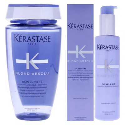 Kerastase Blond Absolu Kit By  For Unisex - 2 Pc Kit 8.5oz Blond Absolu Hydrating Illuminating Shampo In Purple