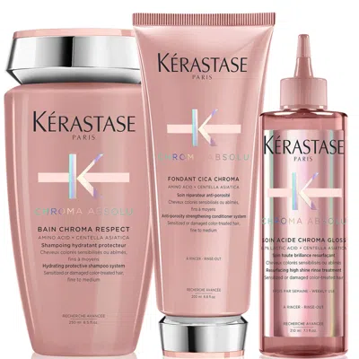 Kerastase Kérastase Chroma Absolu Hydrate, Strengthen And Shine Trio In Black