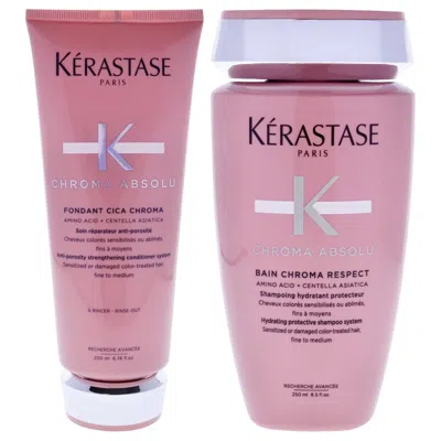 Kerastase Chroma Absolu Kit By  For Unisex - 2 Pc Kit 6.8oz Chroma Absolu Fondant Cica Conditioner, 8