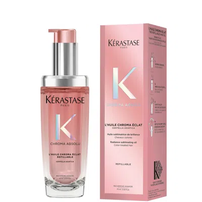 Kerastase Kérastase Chroma Absolu L'huile Chroma Éclat Refillable Radiance Sublimating Hair Oil, For Colour-tr In White
