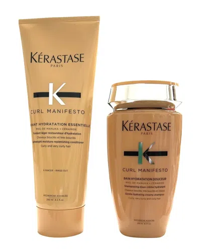 Kerastase Kérastase Curl Manifesto Bain Hydratation Shampoo Duo In Brown