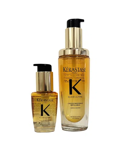 Kerastase Kérastase Duo Elixir Ultime L'huile Originale Cam 2pc Set In Transparent