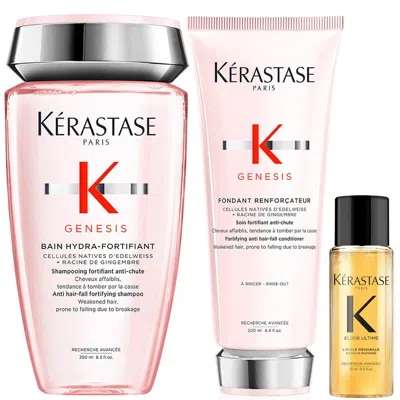 Kerastase Kérastase Genesis Hydra-fortifiant Shampoo & Fondant Reinforcateur Conditioner With Mini Elixir Ulti
