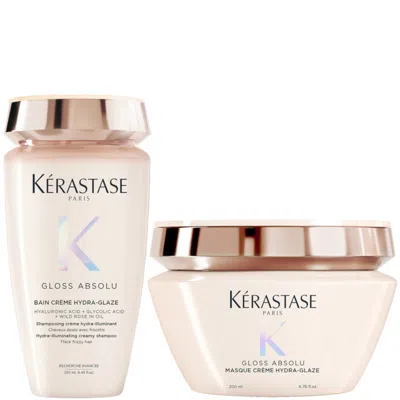 Kerastase Kérastase Gloss Absolu Bain Crème Hydra-glaze Shampoo And Mask For Thick Frizzy Hair
