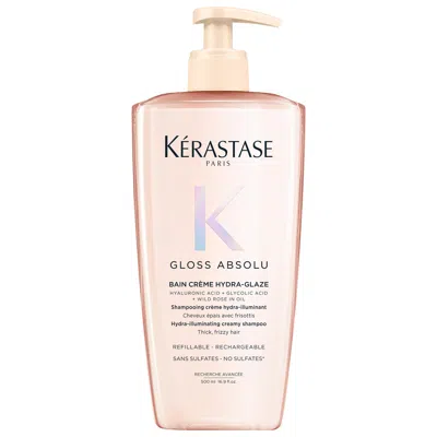 Kerastase Gloss Absolu High-shine Anti-frizz Shampoo For Medium To Thick Hair 16.9 Oz/500 ml In Transparent