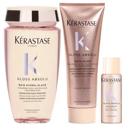 Kerastase Kérastase Gloss Absolu Shampoo 250ml And Conditioner 250ml With Mini Deluxe Glaze Oil Drops 15ml