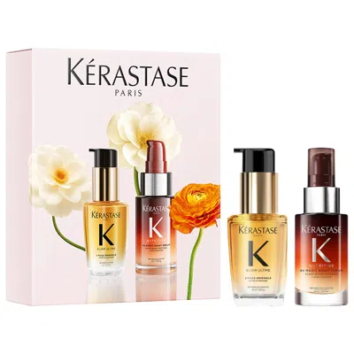 Kerastase Mini Elixir Ultime Hair Oil & 8h Magic Night Serum Hair Gift Set In Transparent