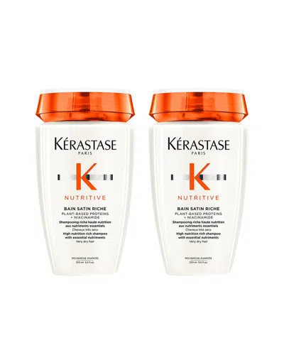 Kerastase Kérastase Nutritive Bain Satin Riche Shampoo - Pack Of 2 In Transparent