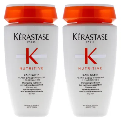 Kerastase Nutritive Bain Satin Shampoo By  For Unisex - 8.5 oz Shampoo - Pack Of 2 In Multi