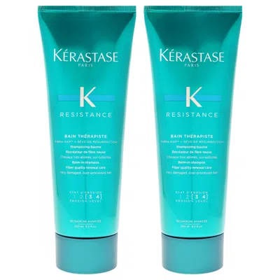 Kerastase Resistance Bain Therapiste Shampoo By  For Unisex - 8.5 oz Shampoo - Pack Of 2 In Multi