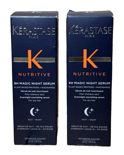 Kerastase Kérastase Unisex 2.02oz Nutritiuve 8h Magic Night Serum Pack Of 2 In Transparent