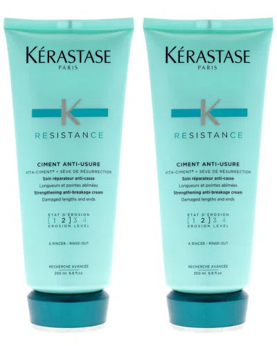 Kerastase Kérastase Unisex 6.8oz Resistance Ciment Anti-usure Conditioner - Pack Of 2 In Transparent