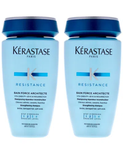 Kerastase Kérastase Unisex 8.5oz Bain Force Architecte Shampoo - Pack Of 2 In Blue