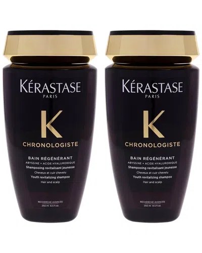 Kerastase Kérastase Unisex 8.5oz Chronologiste Bain Regenerant Shampoo - Pack Of 2 In Transparent