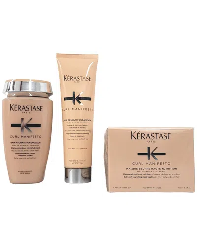 Kerastase Kérastase Unisex Curl Manifesto Bain Hydration Douce Trio In White