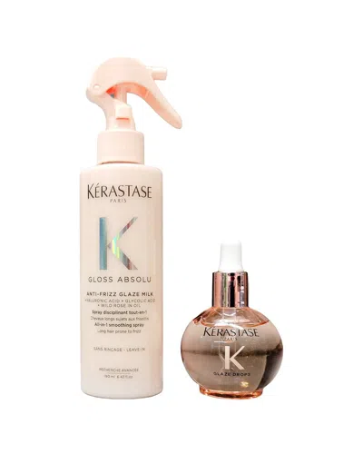 Kerastase Kérastase Unisex Gloss Absolu Glaze Drops Wild Rose Hair Drops Set In Transparent