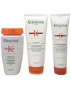Kerastase Kérastase Unisex Nutritive Bain Satin, Lait Vital Conditioner & Nectar Thermique Trio