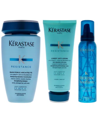 Kerastase Kérastase Unisex Resistance Ciment Anti-usure Treatment & Bain Force  Architecte Shampoo In White
