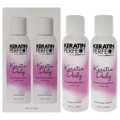 Keratin Perfect Keratin Daily Duo By  For Unisex - 2 Pc 3.4oz Shampoo, 3.4oz Conditioner In Multi