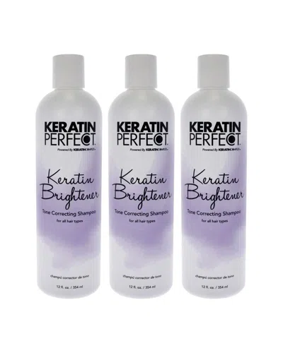 Keratin Perfect Unisex 12oz Keratin Brightener Shampoo - Pack Of 3