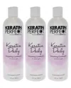 Keratin Perfect Unisex 12oz Keratin Daily Conditioner - Pack Of 3