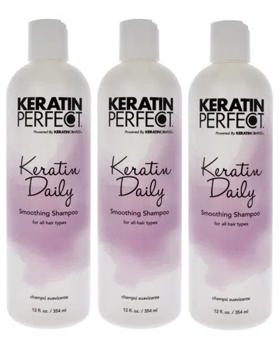 Keratin Perfect Unisex 12oz Keratin Daily Shampoo - Pack Of 3