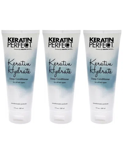Keratin Perfect Unisex 7oz Keratin Hydrate Deep Conditioner - Pack Of 3