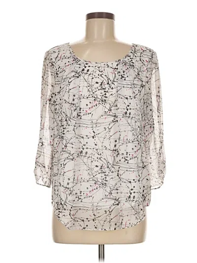 Pre-owned Keren Hart 3/4 Sleeve Blouse In Ivory