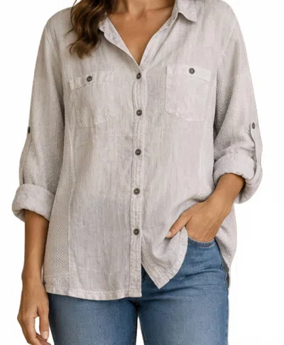 Keren Hart Button Down Shirt In Grey In Gray