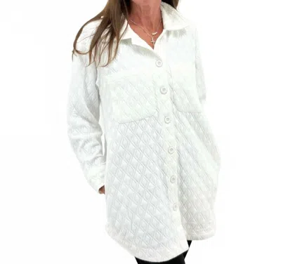 Keren Hart Button Up Jacket - Plus In White