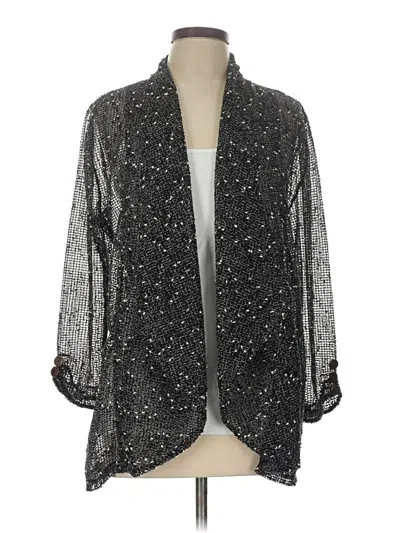 Pre-owned Keren Hart Cardigan Sweater In Silver
