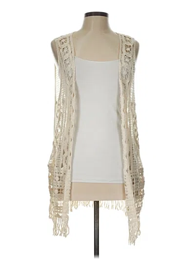 Pre-owned Keren Hart Cardigan Sweater In White
