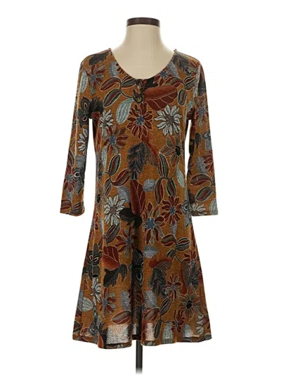 Pre-owned Keren Hart Casual Dress In Brown
