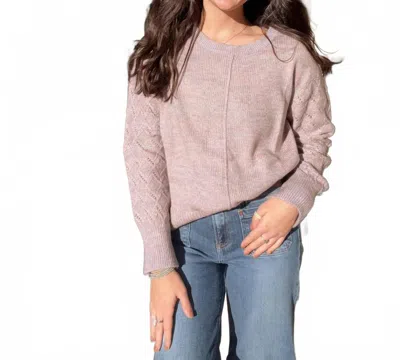 Keren Hart Knit Crew Sweater In Soft Mauve In Neutral