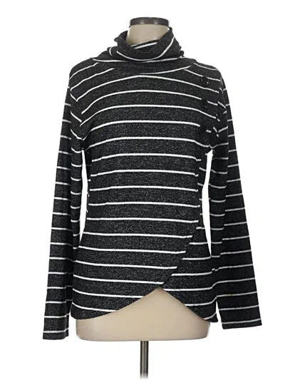Pre-owned Keren Hart Long Sleeve Top Black Turtleneck Tops