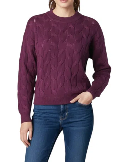 Keren Hart Nancy Crew Neck Sweater In Wine In Purple