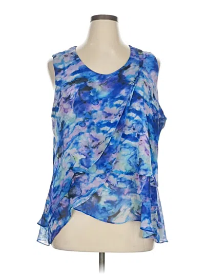 Pre-owned Keren Hart Sleeveless Blouse In Blue