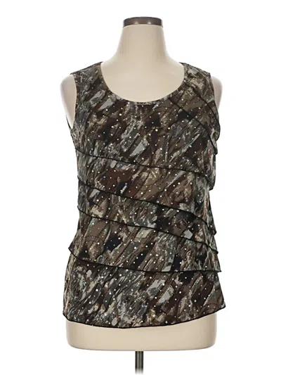 Pre-owned Keren Hart Sleeveless Blouse In Brown