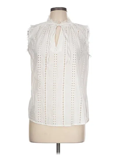 Pre-owned Keren Hart Sleeveless Blouse In White