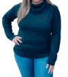 Keren Hart Split The Difference Top In Black In Black