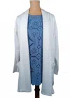 Keren Hart Women's Knit Long Sleeve Cardigan In White In Multi