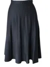 Keren Hart Women's Knit Midi Skirt In Black In Black
