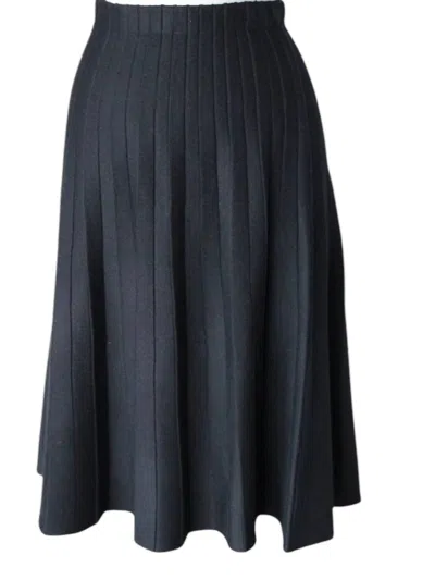 Keren Hart Women's Knit Midi Skirt In Black