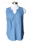 Keren Hart Women's Sleeveless Denim Top In Blue In Blue
