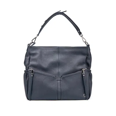 Kerikit England Women's Black Lennox Demi Navy Leather Handbag - Limited Edition
